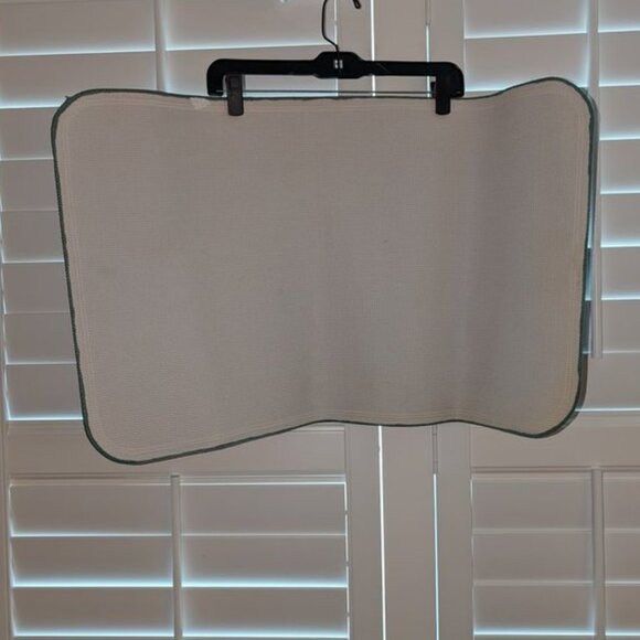 Vintage Small Christmas Santa Claus Reindeer List Toys Tree Door Throw Mat Rug - Picture 2 of 3